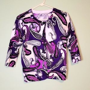 Mercer St Studio (S) Purple Paisley Cardigan